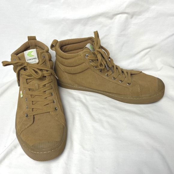Cariuma Other - Cariuma Shoes OCA High Top Suede Camel Brown Sneakers Mens 12.5 Sustainable